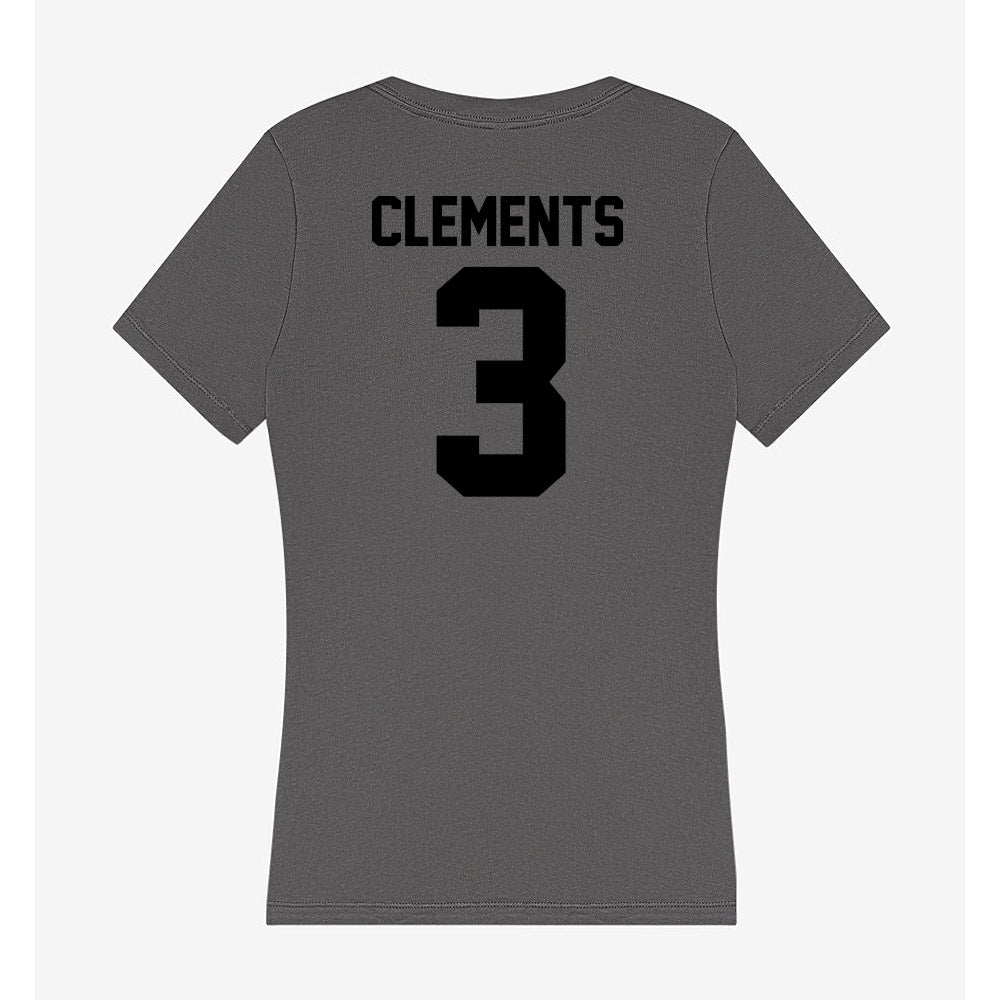 Wake Forest - NCAA Football : JaMario Clements - Women's V-Neck T-Shirt-1