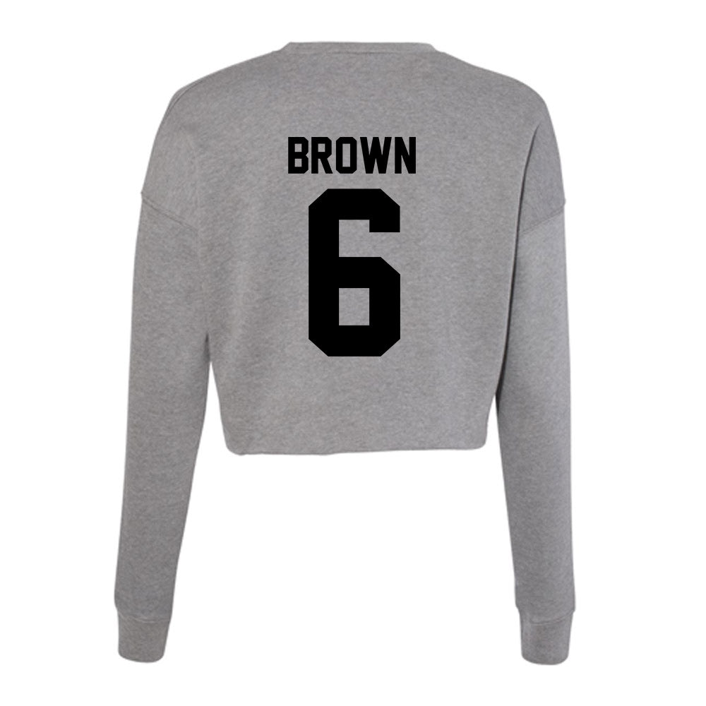 Wake Forest - NCAA Women's Soccer : Dempsey Brown - Women's Cropped Crew Fleece-1