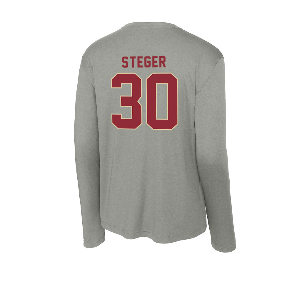 Boston College - NCAA Men's Basketball : Caleb Steger - Activewear Long Sleeve T-Shirt-1