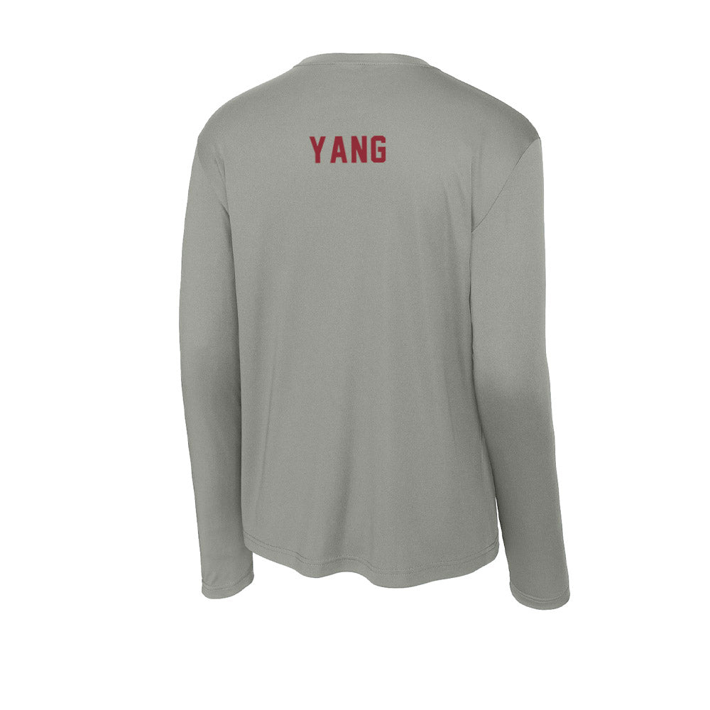 Boston College - NCAA Men's Fencing : Adam Yang - Activewear Long Sleeve T-Shirt-1