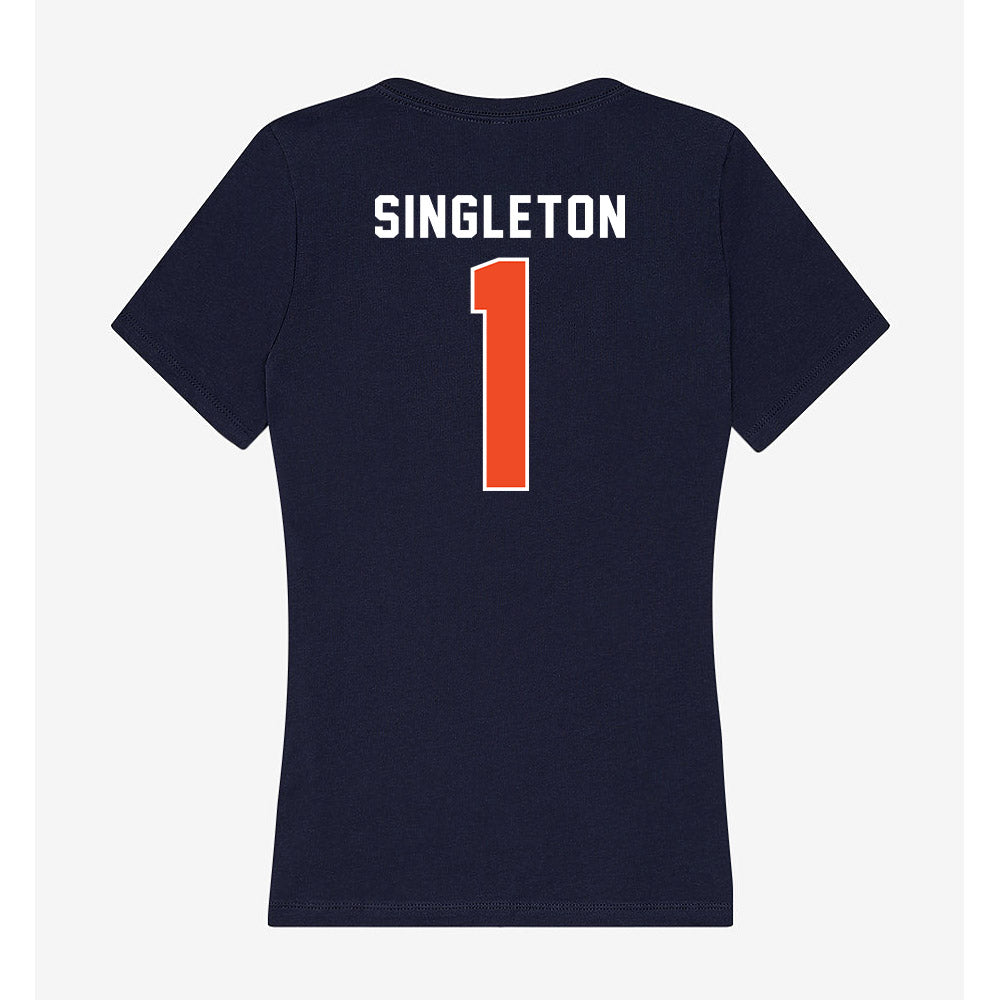 Auburn - NCAA Football : Eric Singleton - Women's V-Neck T-Shirt-1