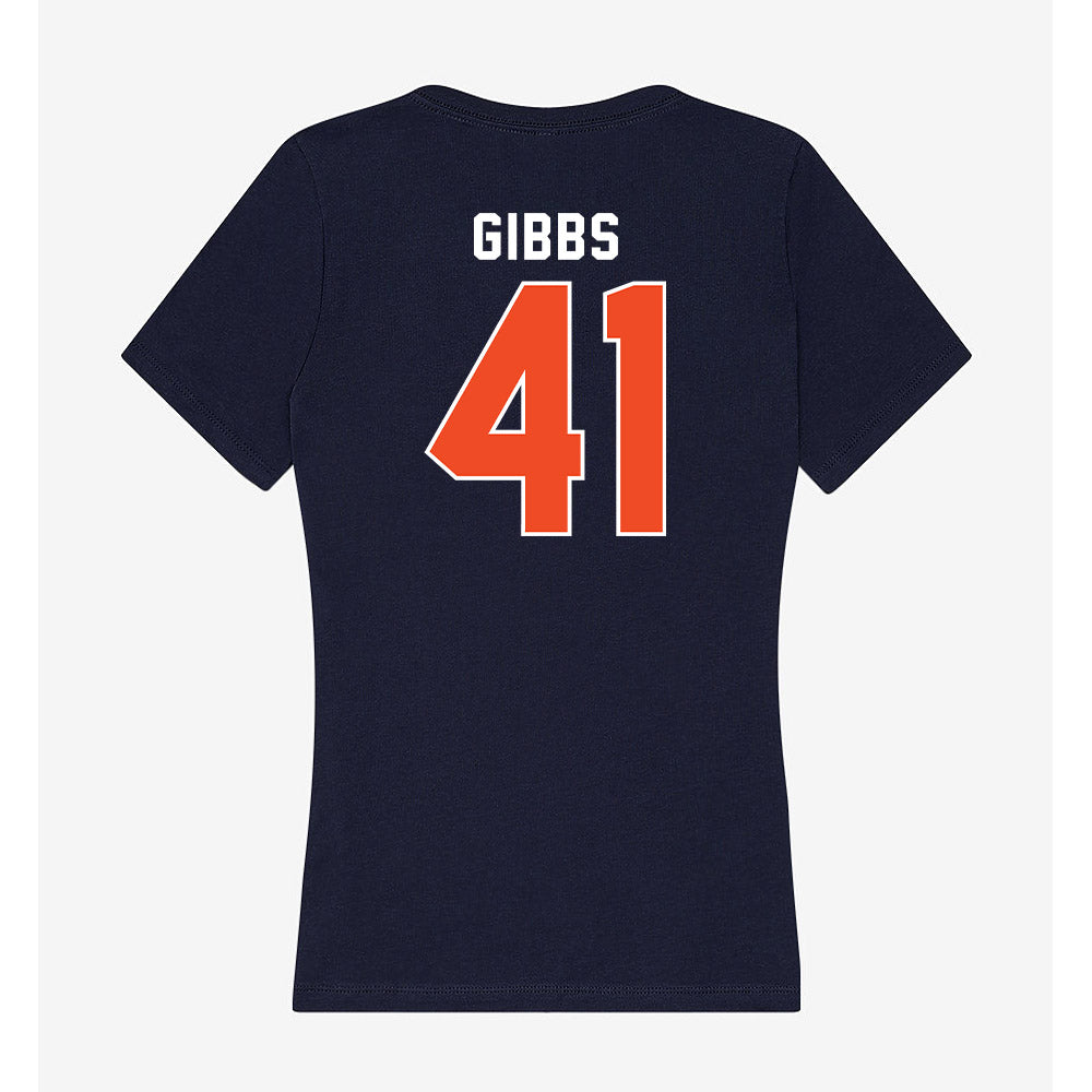 Auburn - NCAA Football : Connor Gibbs - Women's V-Neck T-Shirt-1