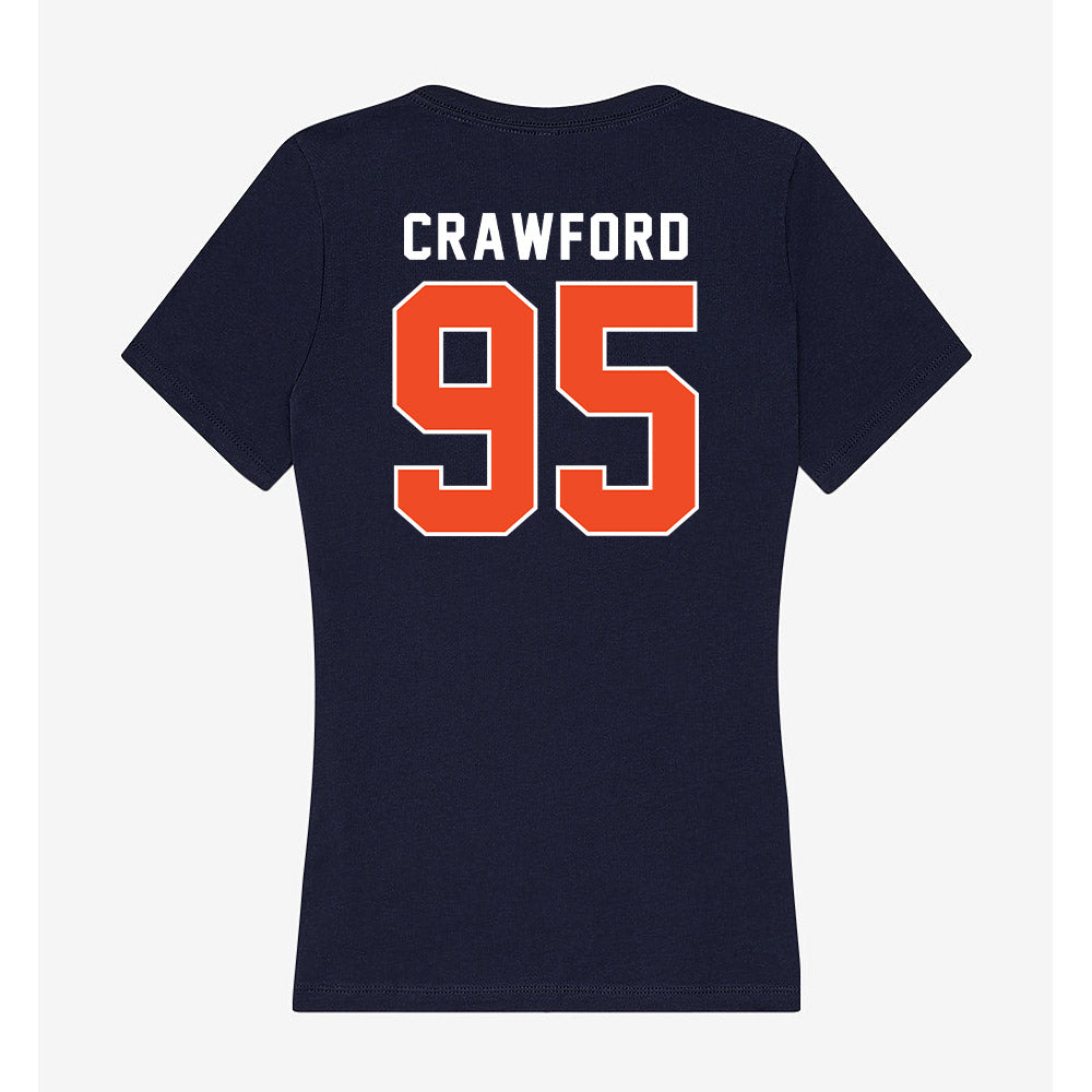 Auburn - NCAA Football : Jourdin Crawford - Women's V-Neck T-Shirt-1