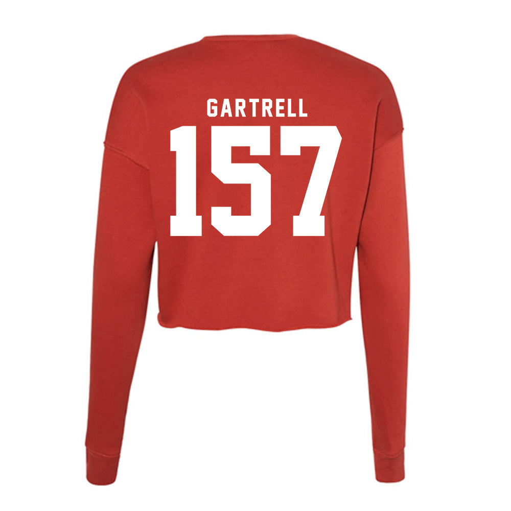 Nebraska - NCAA Wrestling : Dez Gartrell - Women's Cropped Crew Fleece-1