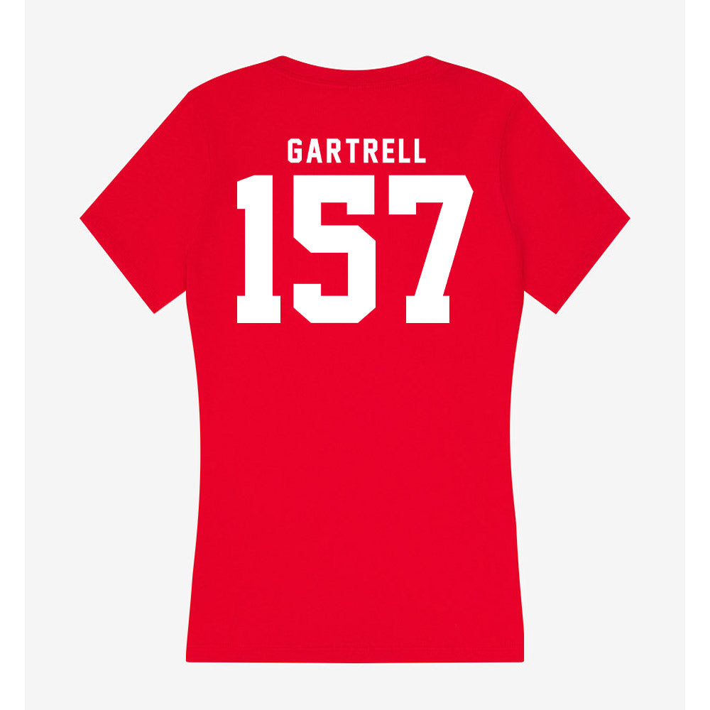 Nebraska - NCAA Wrestling : Dez Gartrell - Women's V-Neck T-Shirt-1