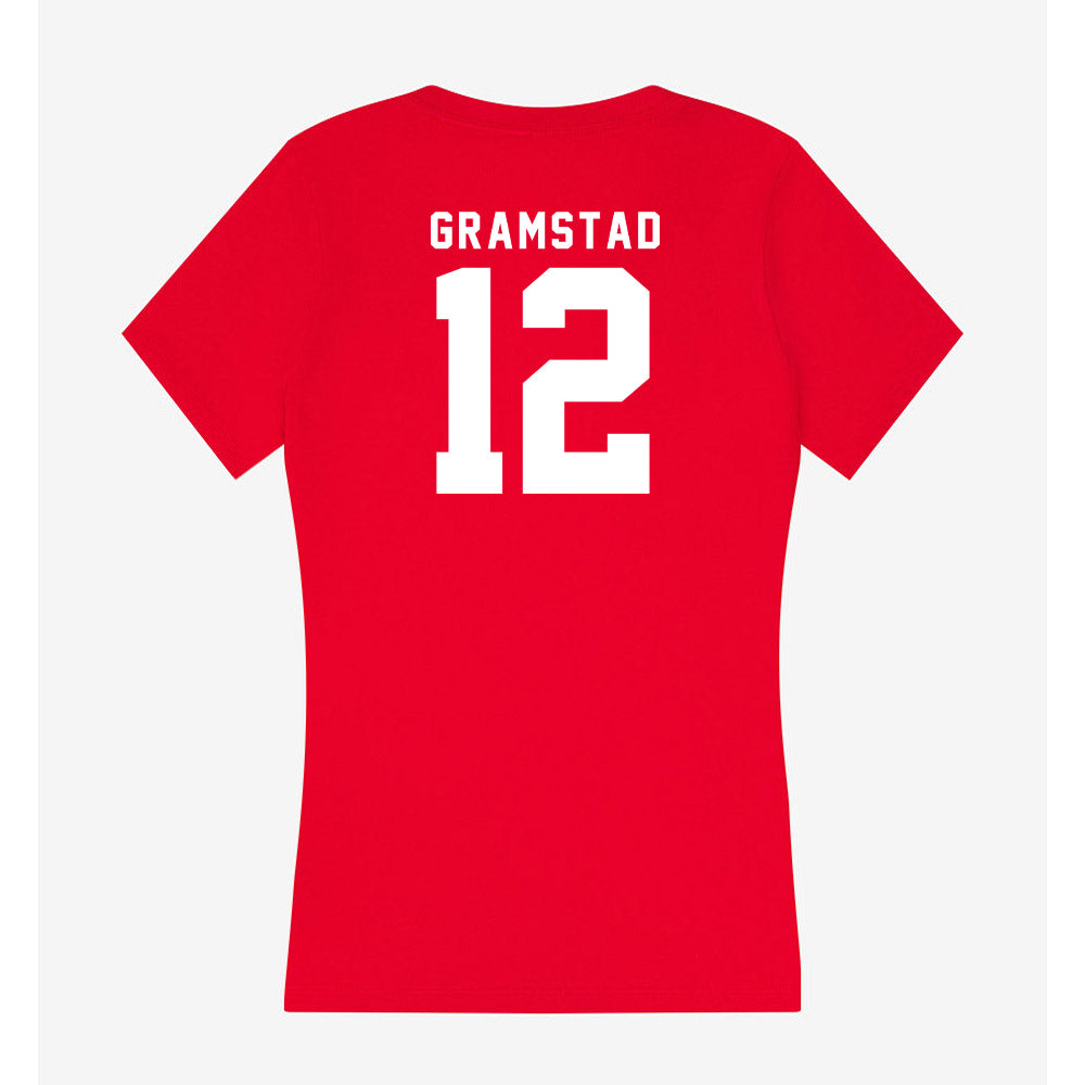 Nebraska - NCAA Football : Jalyn Gramstad - Women's V-Neck T-Shirt-1