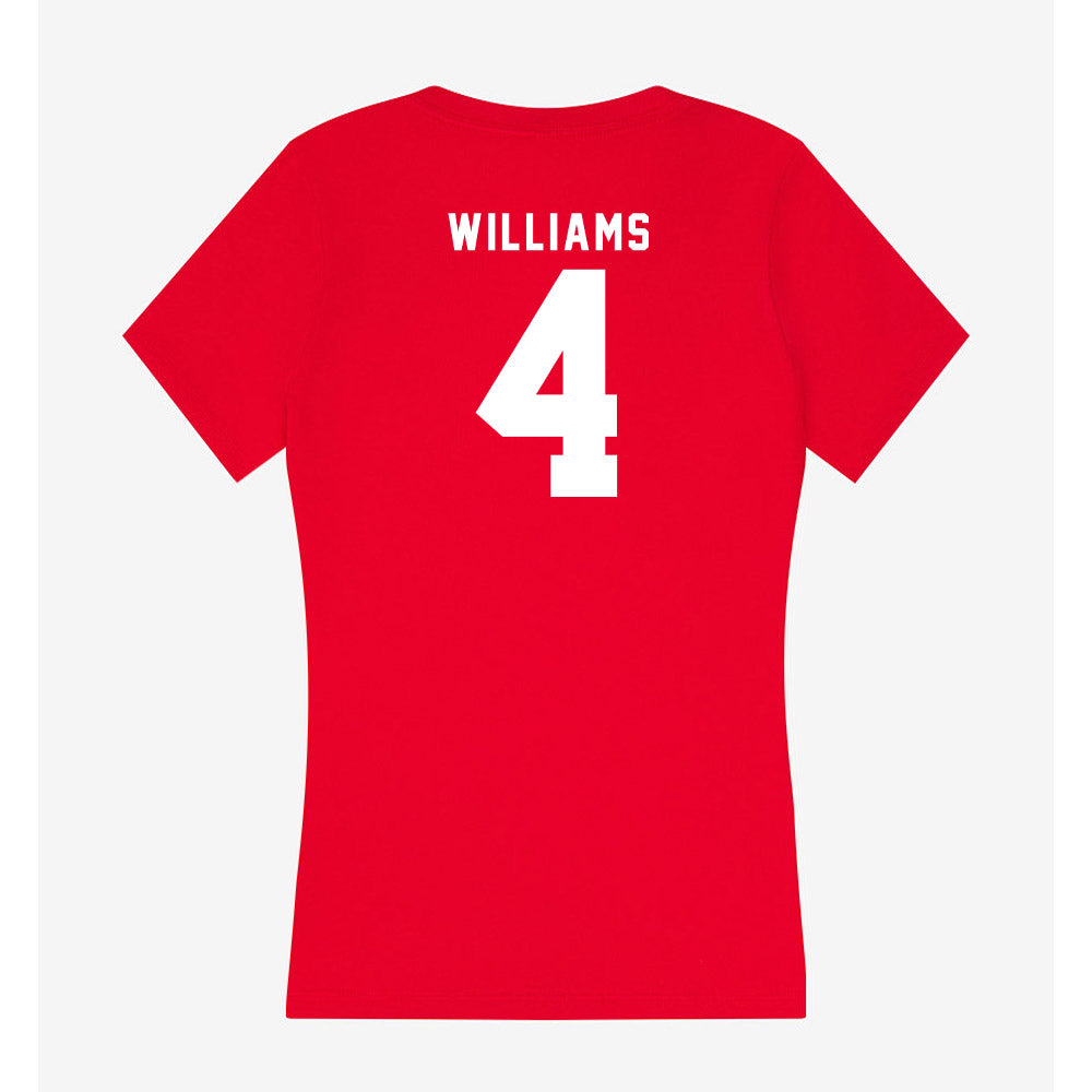 Nebraska - NCAA Women's Soccer : Karli Williams - Women's V-Neck T-Shirt-1