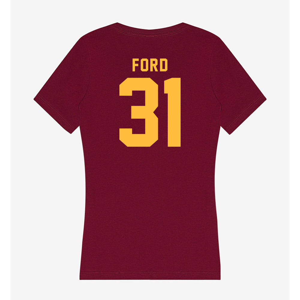 Minnesota - NCAA Football : Xavier Ford - Women's V-Neck T-Shirt-1