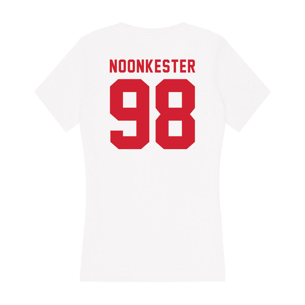 NC State - NCAA Football : Caden Noonkester - Women's V-Neck T-Shirt-1