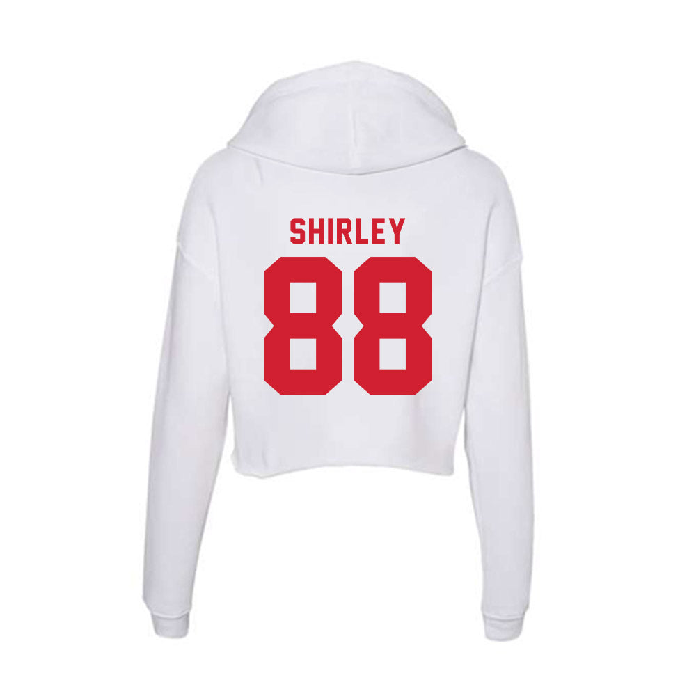 NC State - NCAA Football : Isaiah Shirley - Women's Crop Fleece Hoodie-1