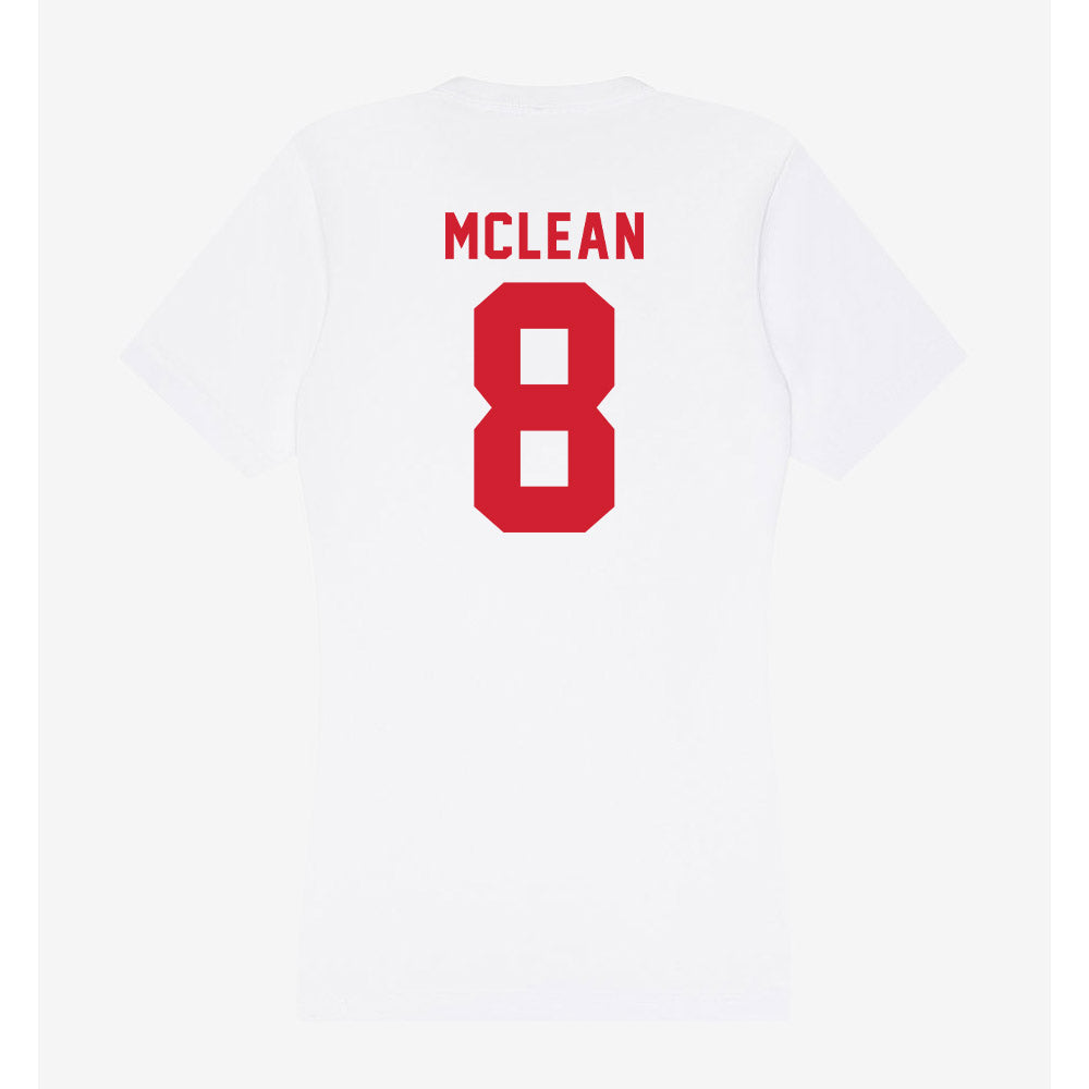 NC State - NCAA Men's Soccer : Justin McLean - Women's V-Neck T-Shirt-1