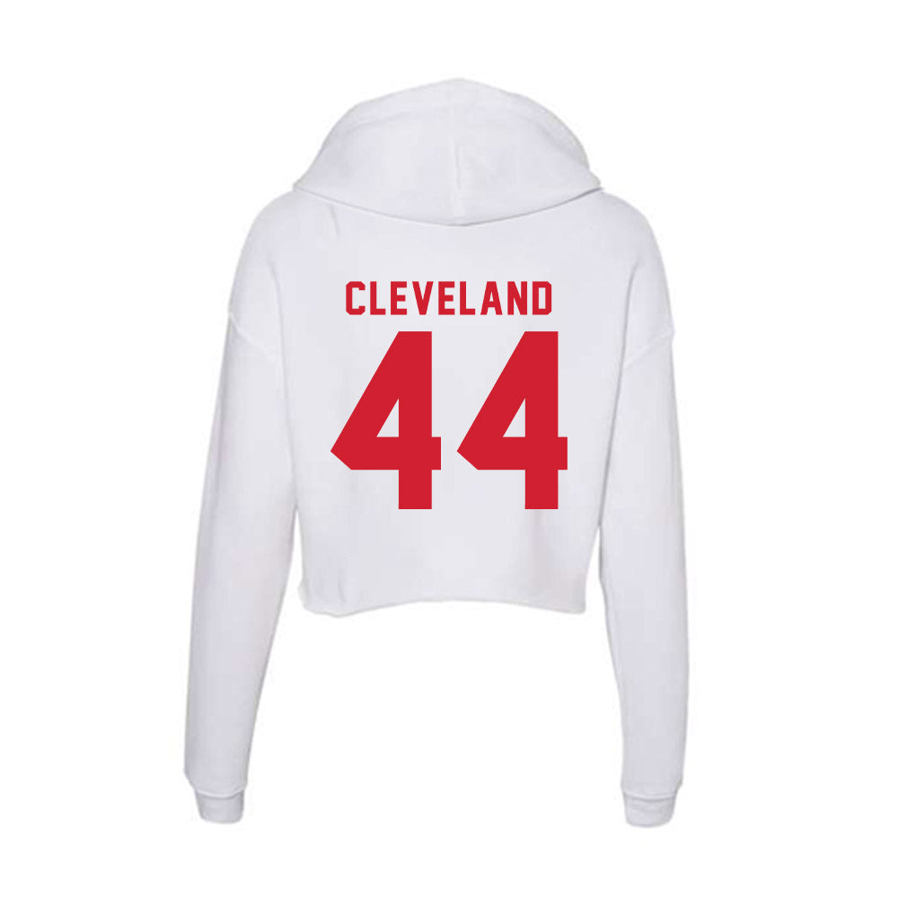 NC State - NCAA Football : Brandon Cleveland - Women's Crop Fleece Hoodie-1