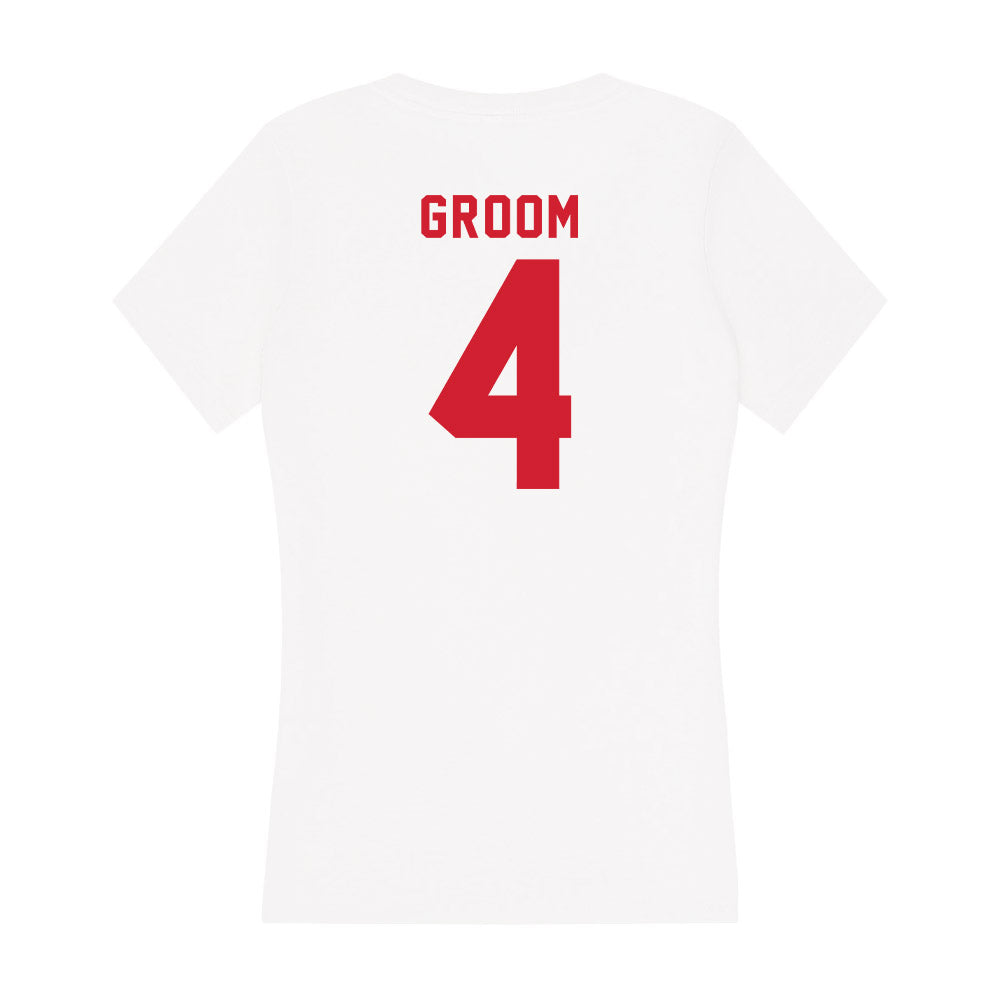 NC State - NCAA Women's Volleyball : Sophia Groom - Women's V-Neck T-Shirt-1