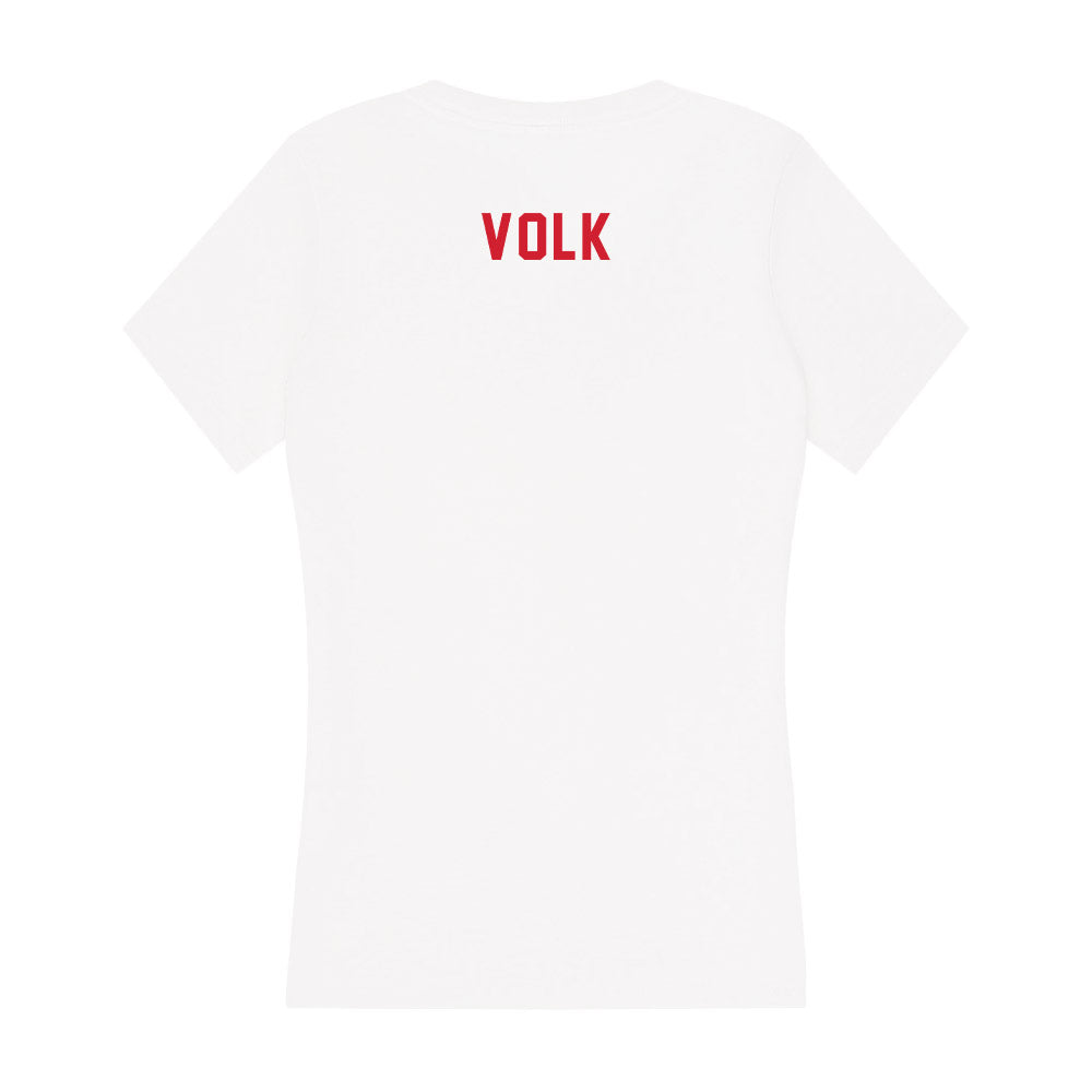 NC State - NCAA Women's Gymnastics : Caroline Volk - Women's V-Neck T-Shirt-1