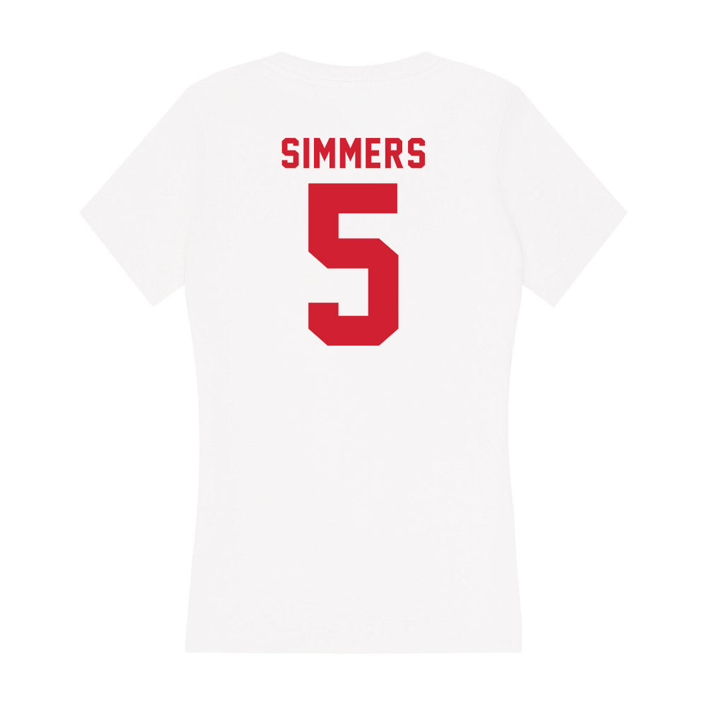 NC State - NCAA Softball : Kendall Simmers - Women's V-Neck T-Shirt-1