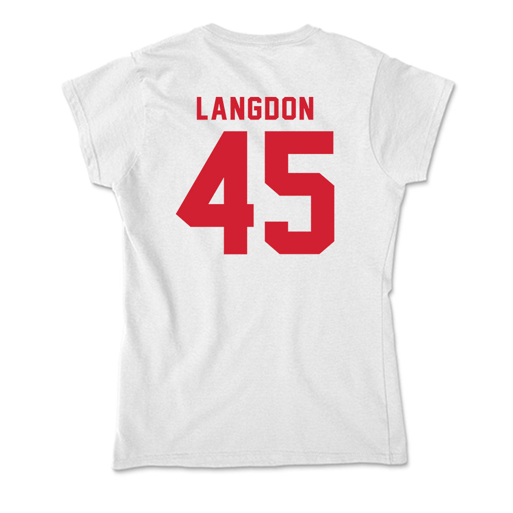 NC State - NCAA Men's Basketball : Colt Langdon - Soft Style Women’s T-Shirt-1