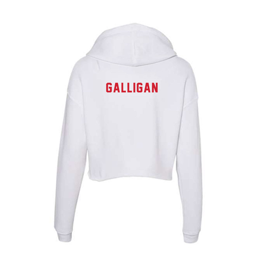 NC State - NCAA Cheerleading : Emily Galligan - Women's Crop Fleece Hoodie-1
