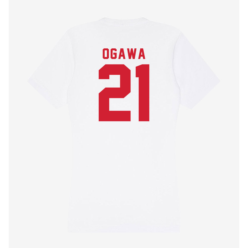 NC State - NCAA Men's Soccer : Max Ogawa - Women's V-Neck T-Shirt-1