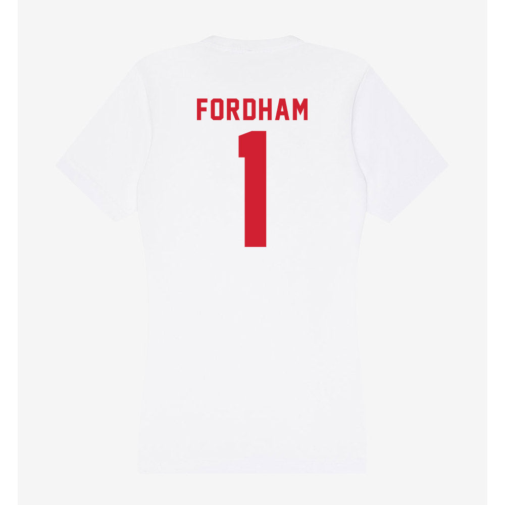 NC State - NCAA Football : Caden Fordham - Women's V-Neck T-Shirt-1