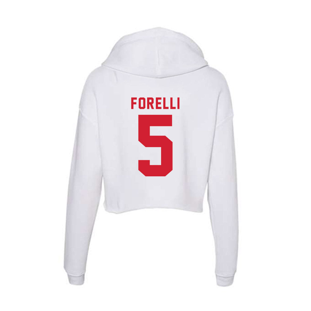 NC State - NCAA Women's Volleyball : Alyssa Forelli - Women's Crop Fleece Hoodie-1