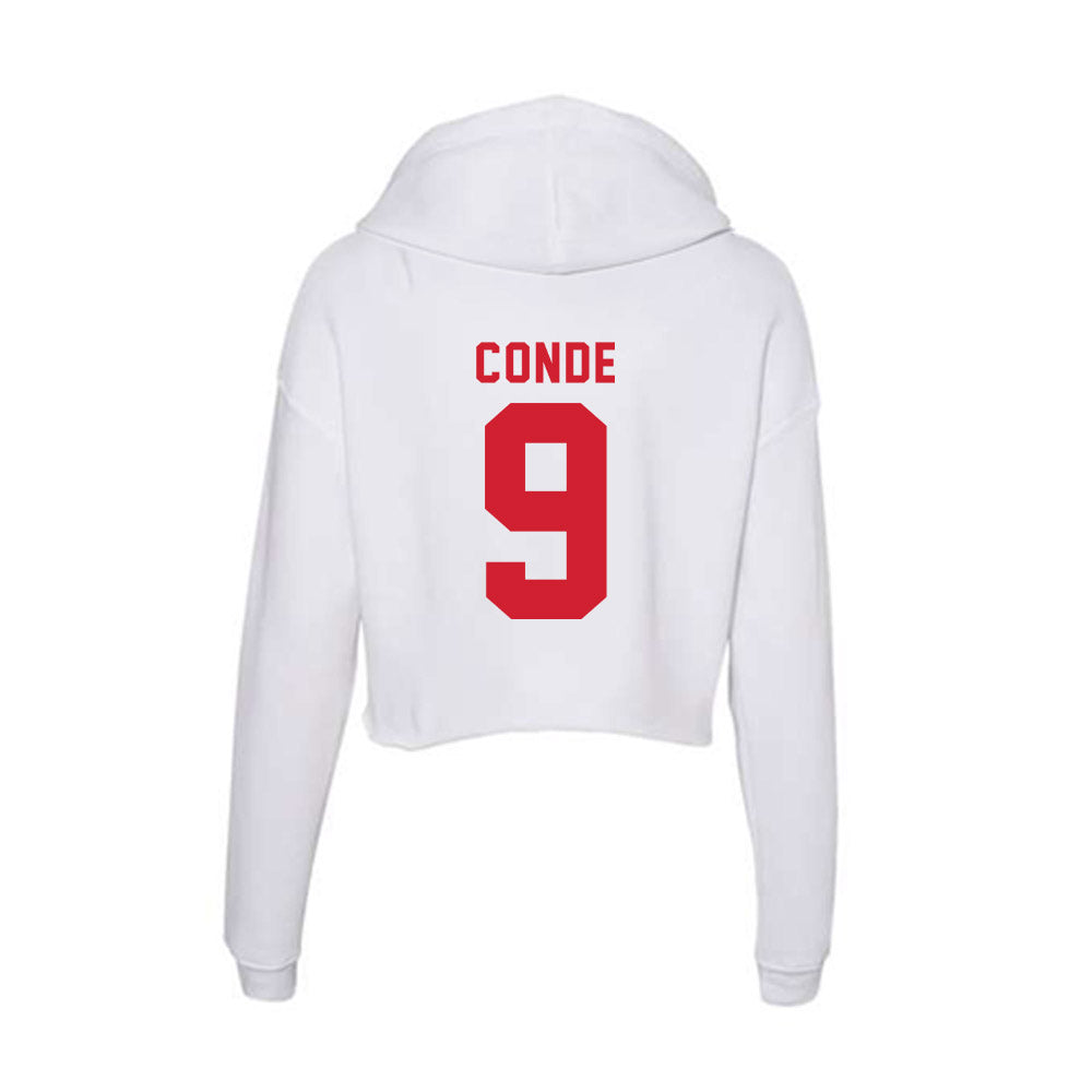NC State - NCAA Men's Soccer : Ibrahim Conde - Women's Crop Fleece Hoodie-1