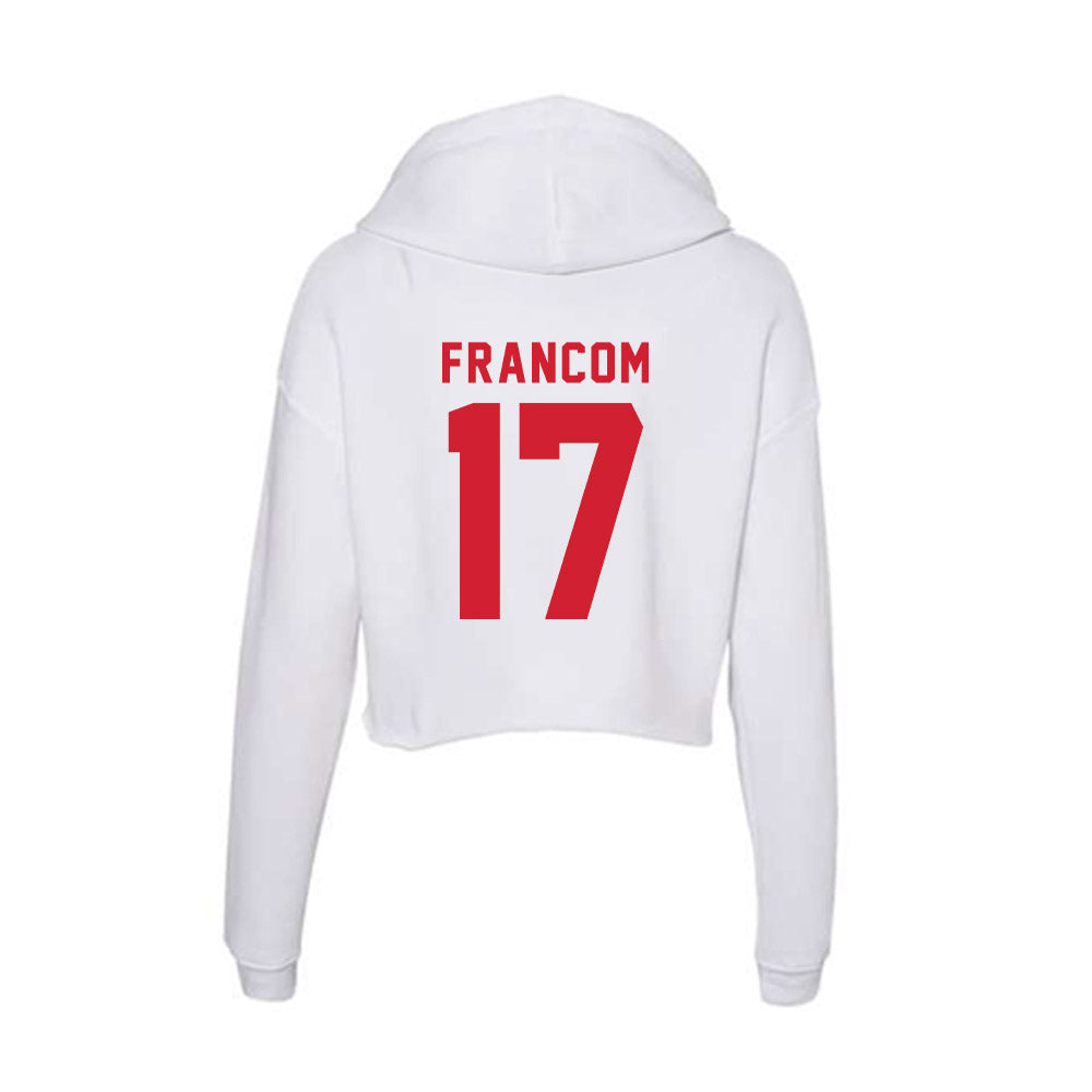 NC State - NCAA Women's Volleyball : Talia Francom - Women's Crop Fleece Hoodie-1
