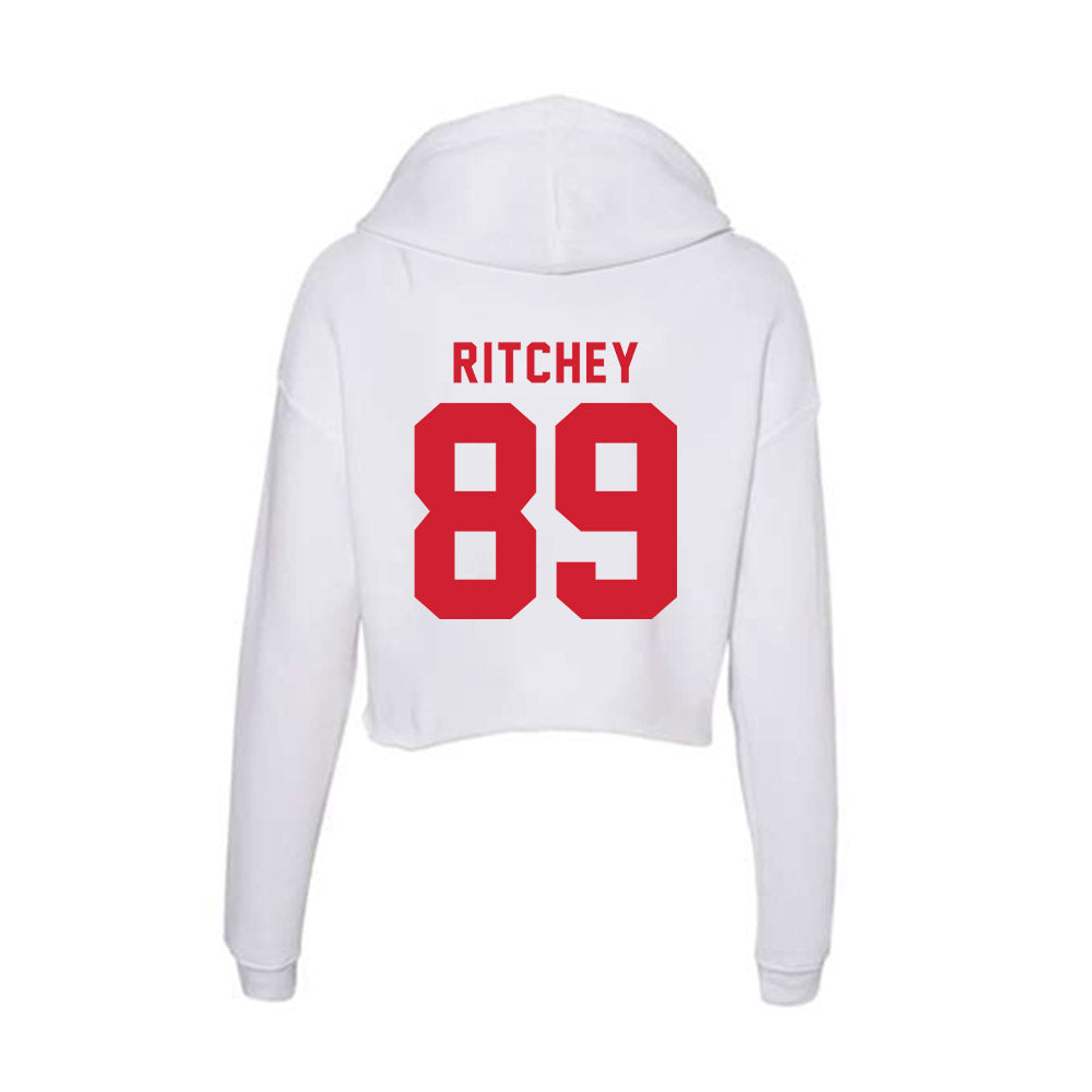 NC State - NCAA Football : Gus Ritchey - Women's Crop Fleece Hoodie-1