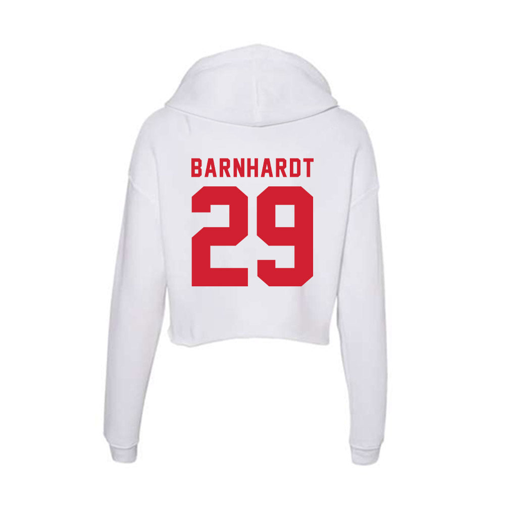 NC State - NCAA Football : Brody Barnhardt - Women's Crop Fleece Hoodie-1