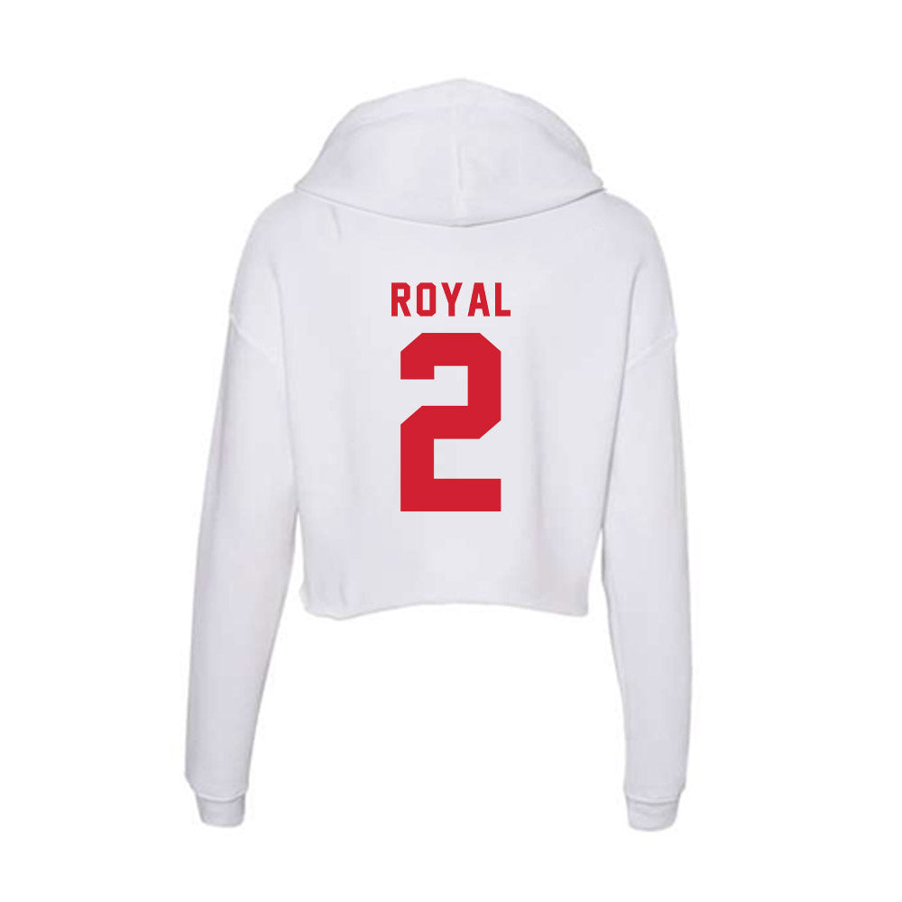 NC State - NCAA Football : Ronnie Royal - Women's Crop Fleece Hoodie-1
