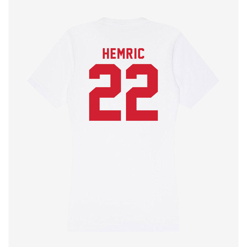NC State - NCAA Baseball : Luke Hemric - Women's V-Neck T-Shirt-1