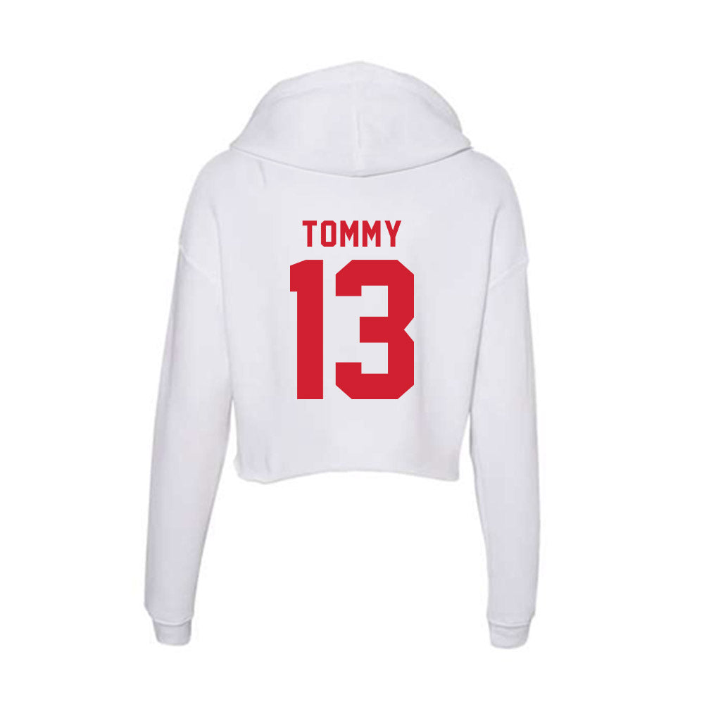 NC State - NCAA Men's Soccer : Calem Tommy - Women's Crop Fleece Hoodie-1