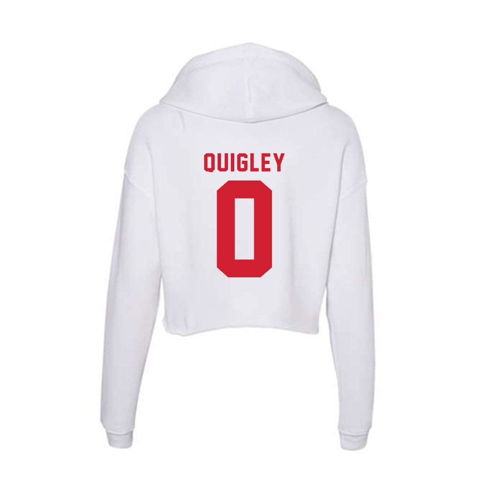 NC State - NCAA Women's Basketball : Devyn Quigley - Women's Crop Fleece Hoodie-1