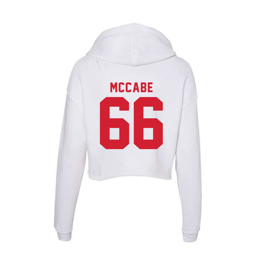 NC State - NCAA Football : Matthew McCabe - Women's Crop Fleece Hoodie-1
