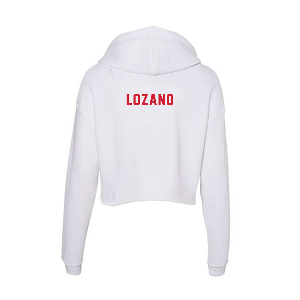 NC State - NCAA Cheerleading : Marcus Lozano - Women's Crop Fleece Hoodie-1
