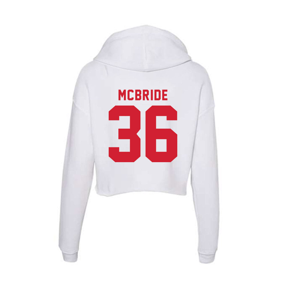 NC State - NCAA Football : Kelvon McBride - Women's Crop Fleece Hoodie-1