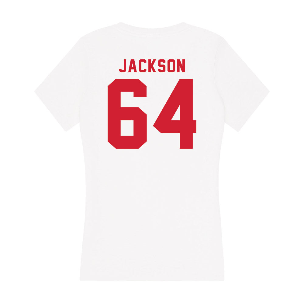NC State - NCAA Football : Rico Jackson - Women's V-Neck T-Shirt-1
