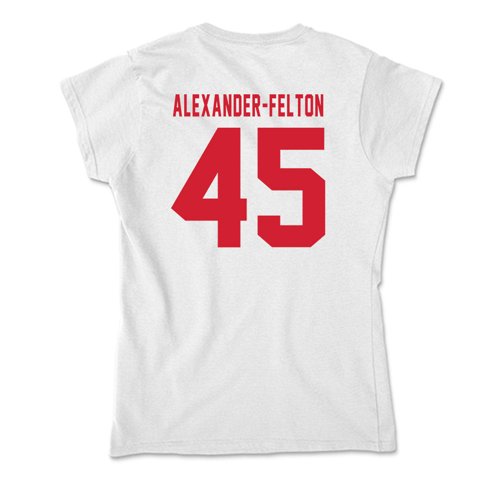 NC State - NCAA Football : Josh Alexander-Felton - Soft Style Women’s T-Shirt-1