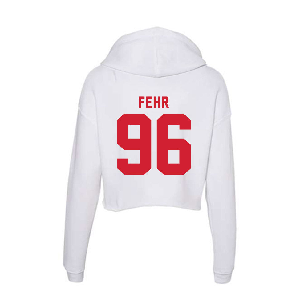 NC State - NCAA Football : Owen Fehr - Women's Crop Fleece Hoodie-1