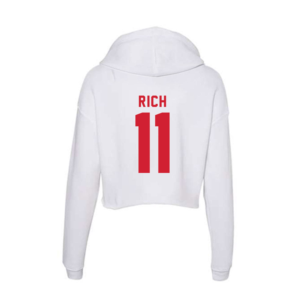 NC State - NCAA Women's Soccer : Eliza Rich - Women's Crop Fleece Hoodie-1