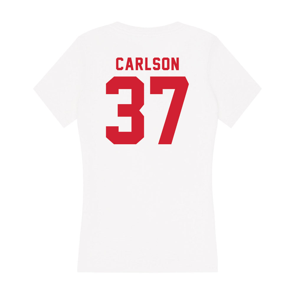 NC State - NCAA Football : Addison Carlson - Women's V-Neck T-Shirt-1