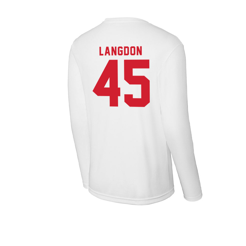 NC State - NCAA Men's Basketball : Colt Langdon - Activewear Long Sleeve T-Shirt-1