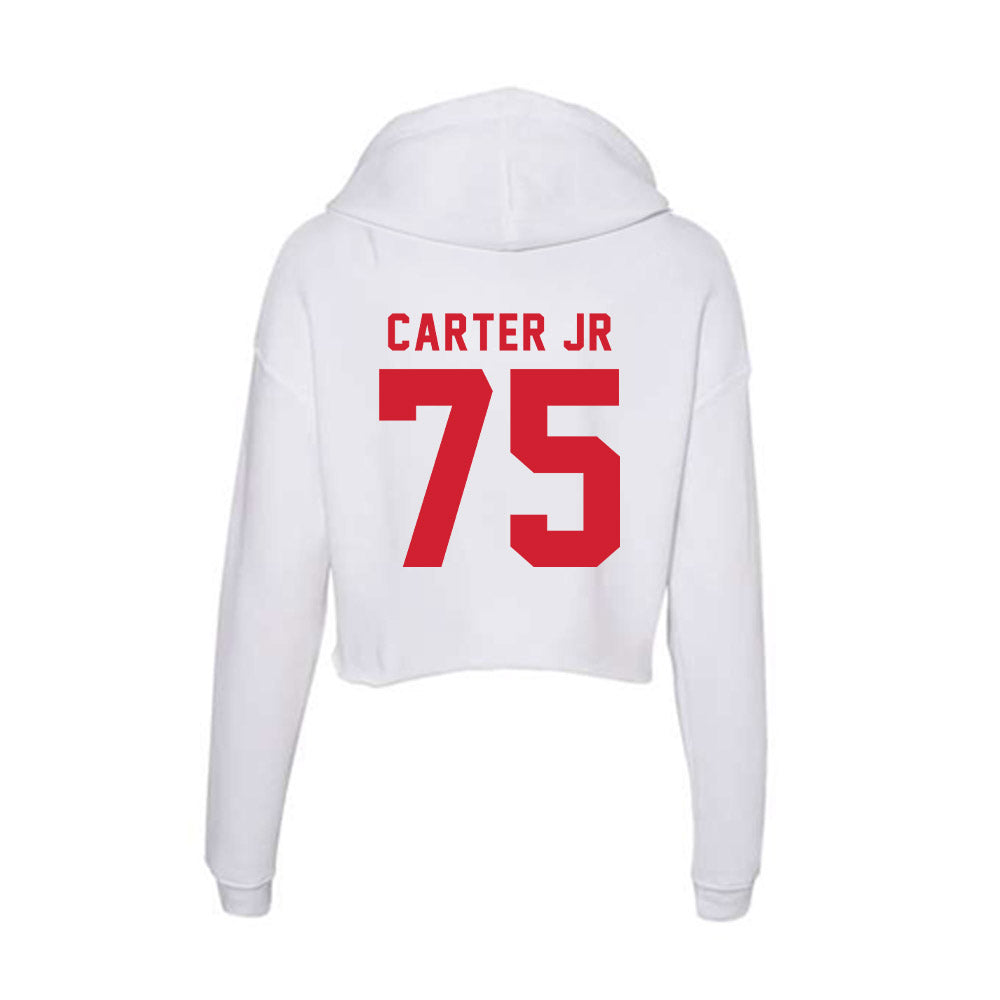 NC State - NCAA Football : Anthony Carter Jr - Women's Crop Fleece Hoodie-1