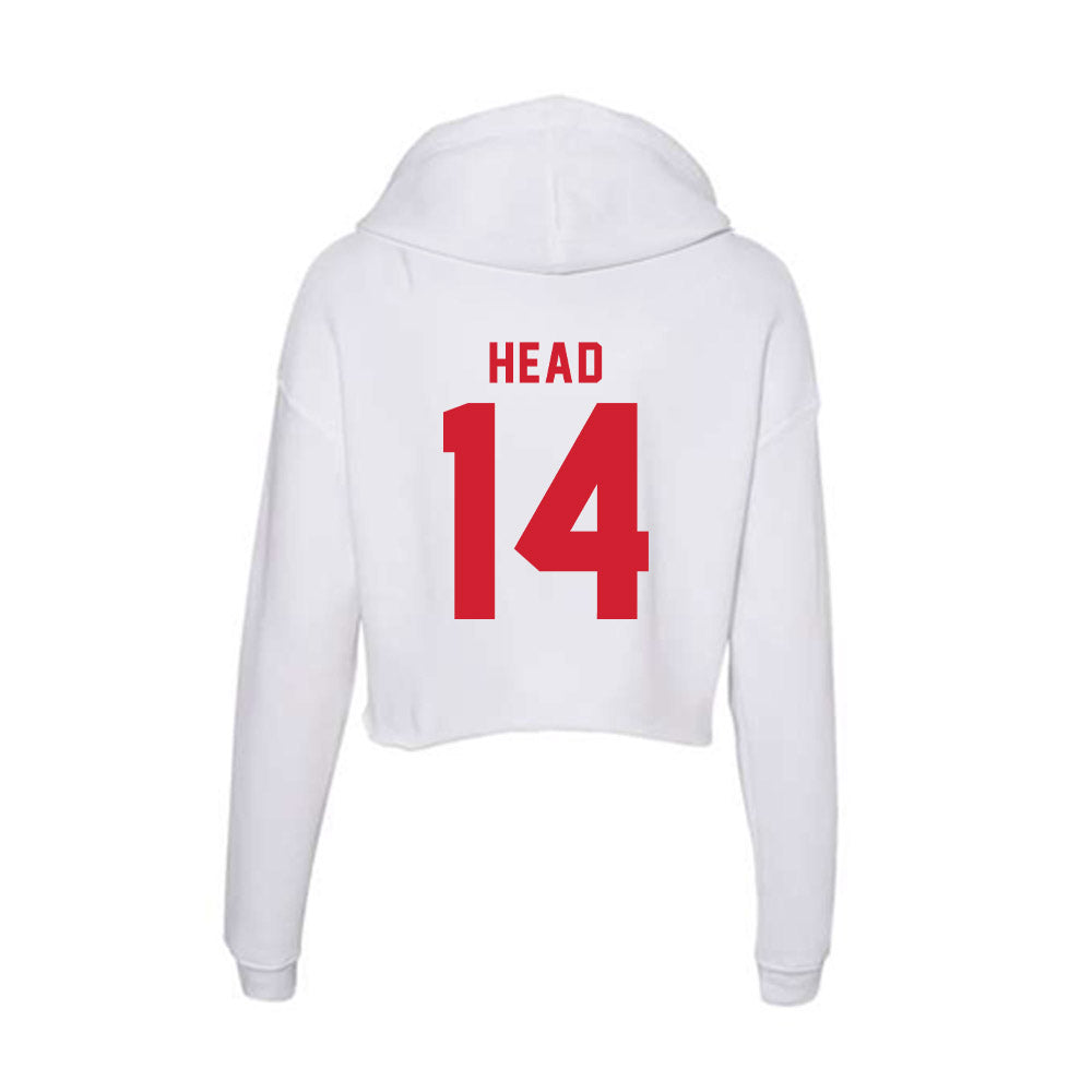 NC State - NCAA Baseball : Ty Head - Women's Crop Fleece Hoodie-1