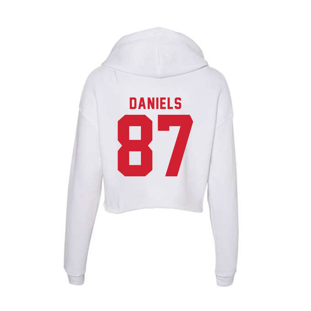 NC State - NCAA Football : Dante Daniels - Women's Crop Fleece Hoodie-1