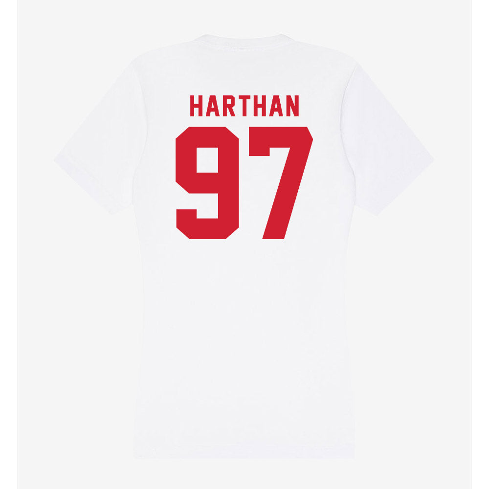 NC State - NCAA Football : Cristian Harthan - Women's V-Neck T-Shirt-1
