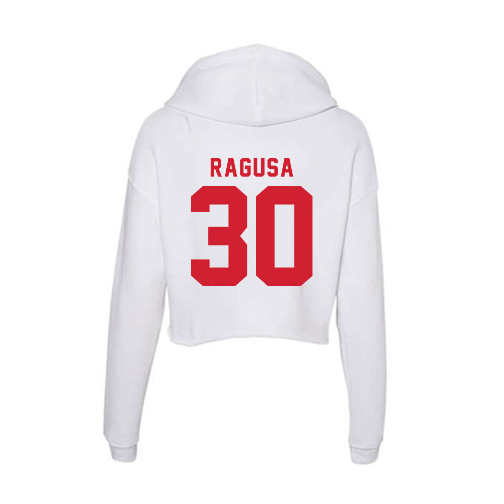 NC State - NCAA Baseball : Mikey Ragusa - Women's Crop Fleece Hoodie-1