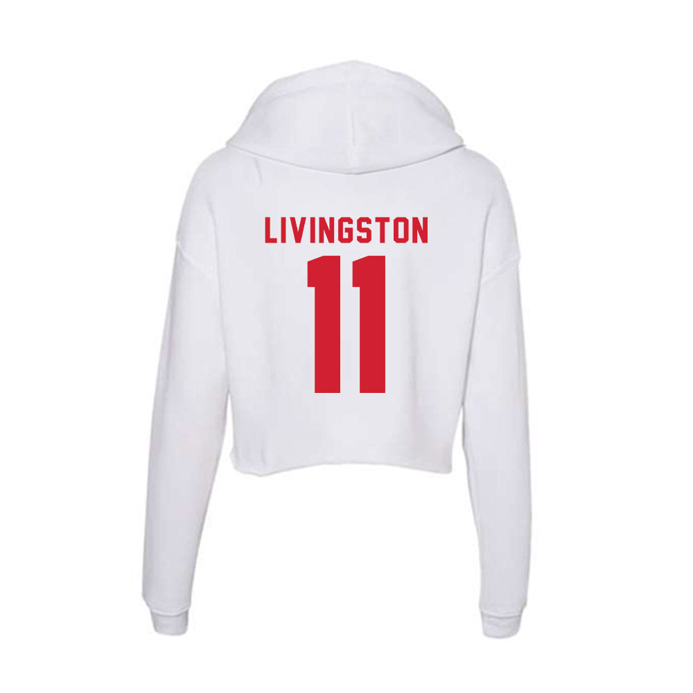 NC State - NCAA Softball : Lily Livingston - Women's Crop Fleece Hoodie-1