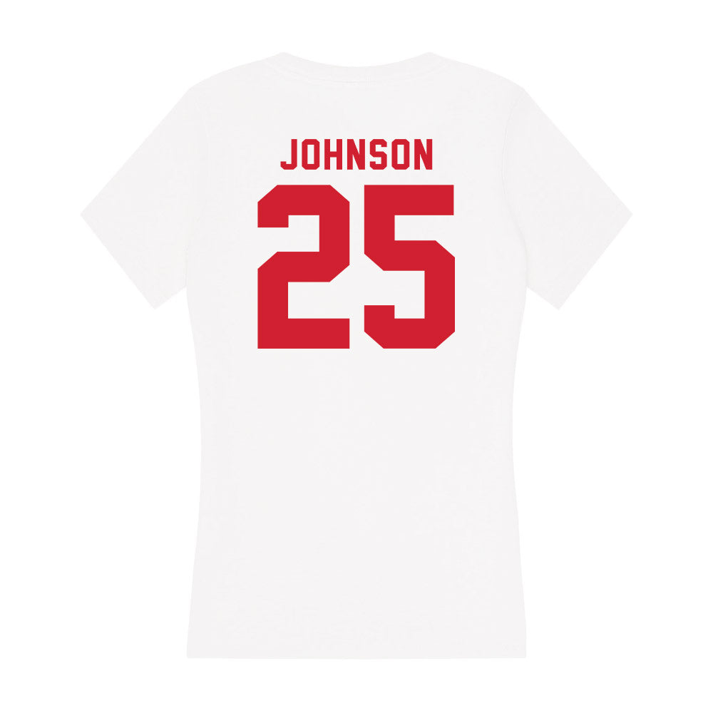 NC State - NCAA Football : Darius Johnson - Women's V-Neck T-Shirt-1