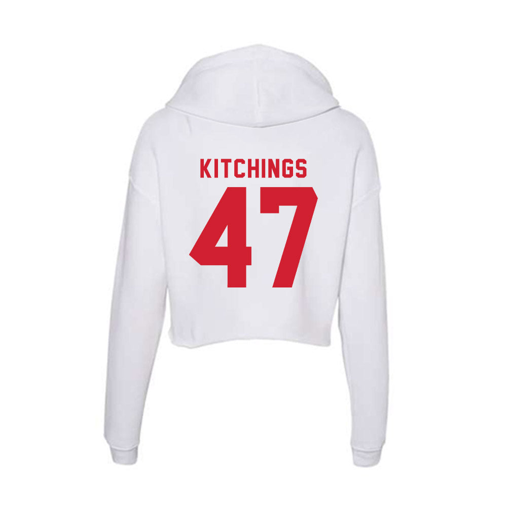 NC State - NCAA Baseball : Aiden Kitchings - Women's Crop Fleece Hoodie-1