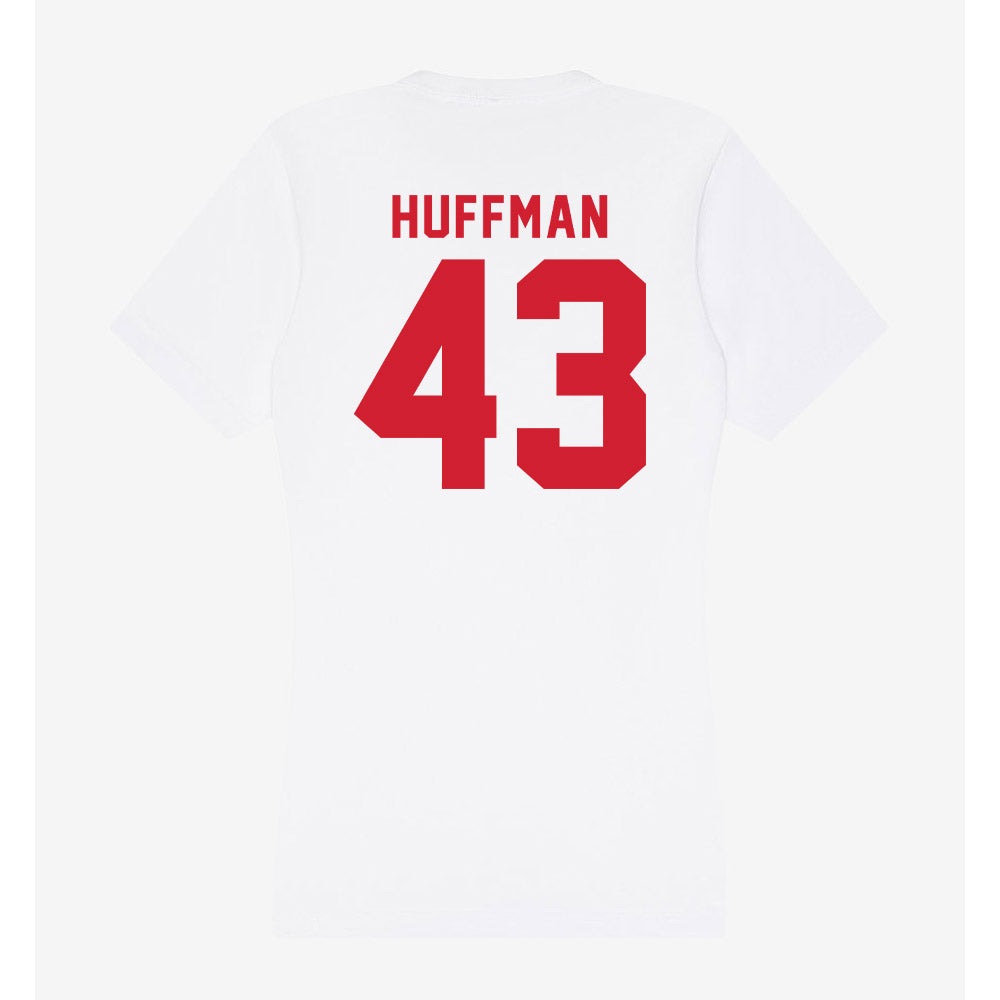 NC State - NCAA Football : Nathan Huffman - Women's V-Neck T-Shirt-1